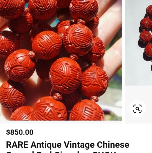 Rare Chinese antique hand carved bead necklace - Picture 7 of 8